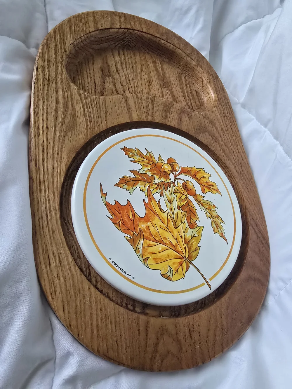 Vintage Retro M. Kamenstein Inc. MCM Cheese Board W Cloche EUC